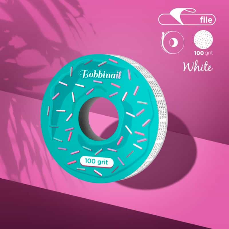 Disposable white abrasive tape EXPERT 100 grit for the plastic case
