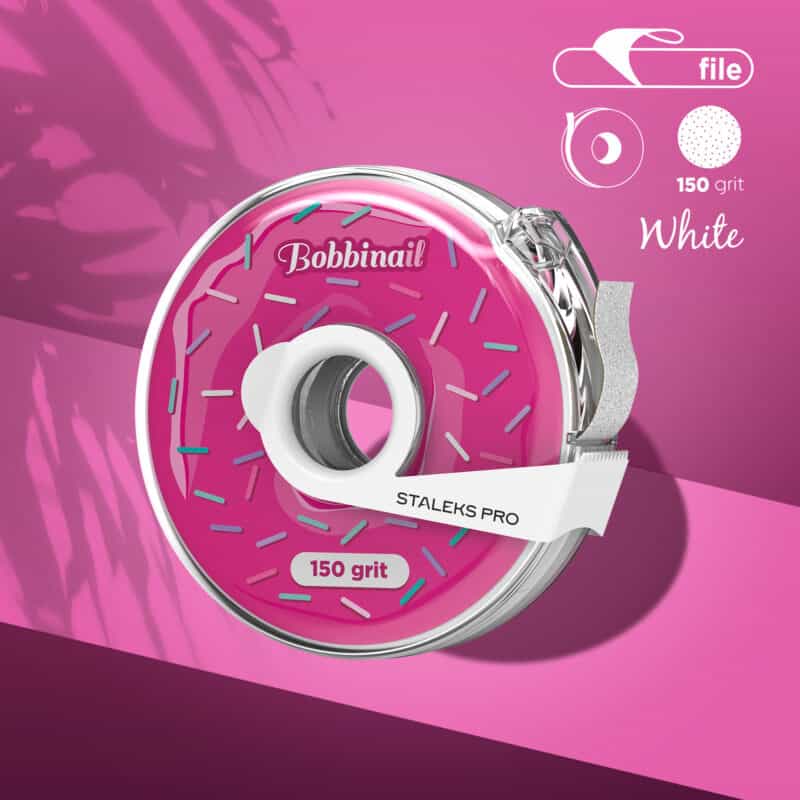 Disposable white abrasive tape EXPERT 150 grit for the plastic case