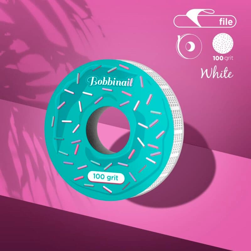 Disposable white abrasive tape EXPERT 100 grit for the plastic case, foto 1 nga 2