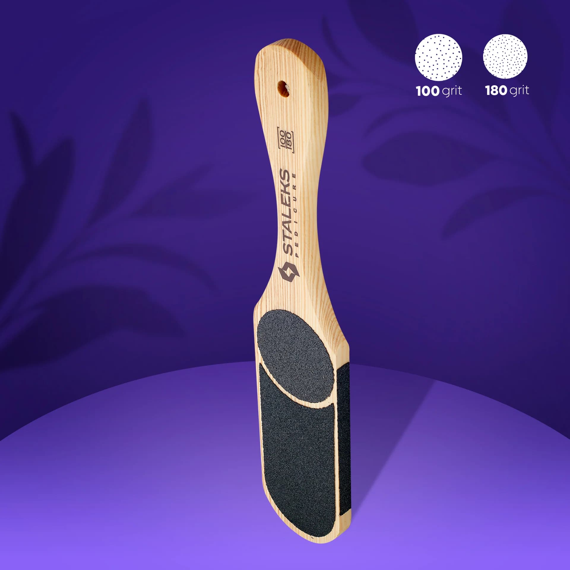 Wooden foot file BEAUTY & CARE 10 TYPE 3 60/80/100/120 grit, foto 1 nga 3