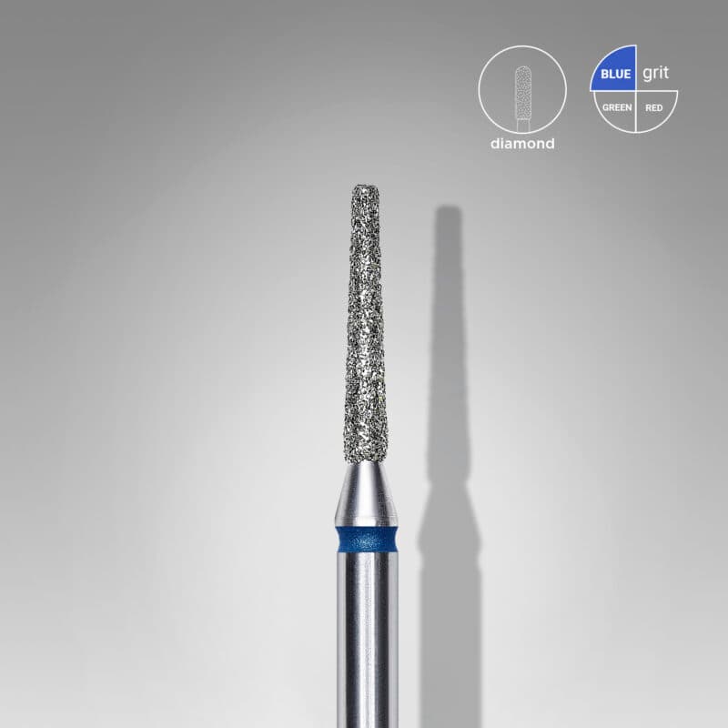 Diamond nail drill bit frustum blue EXPERT head diameter 1.6 mm / working part 10 mm, foto 1 nga 2